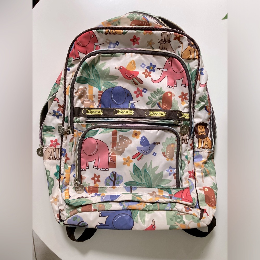 Tokidoki for Lesportsac Backpack Jungle Animal Backpack & Pouch Rare NWTS Fun